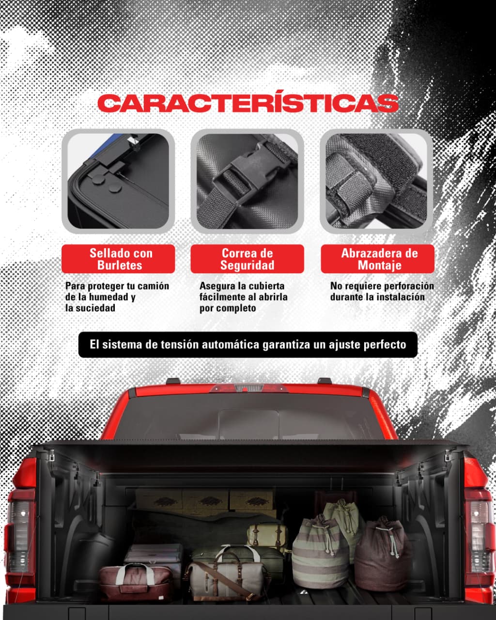 TAPA DE BALDE DE LONA MAXROAD