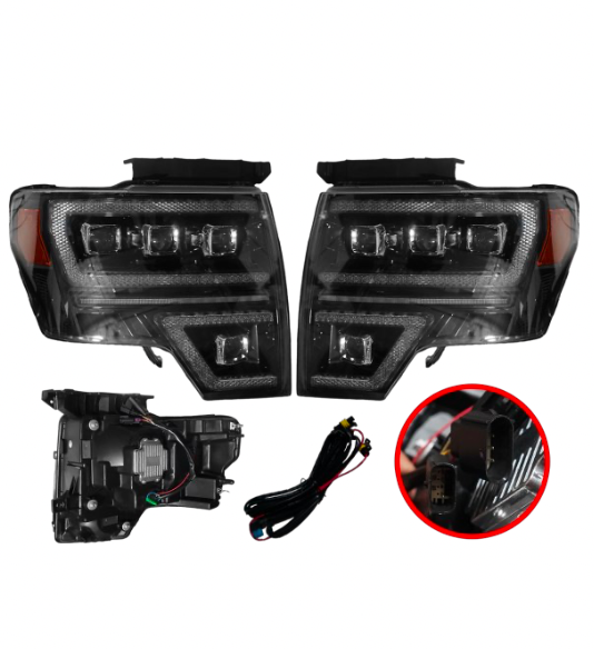 FARO DELANTERO FORD F-150 2009-2014 LED BLANCO 4 LENTES 2PCS LH+RH