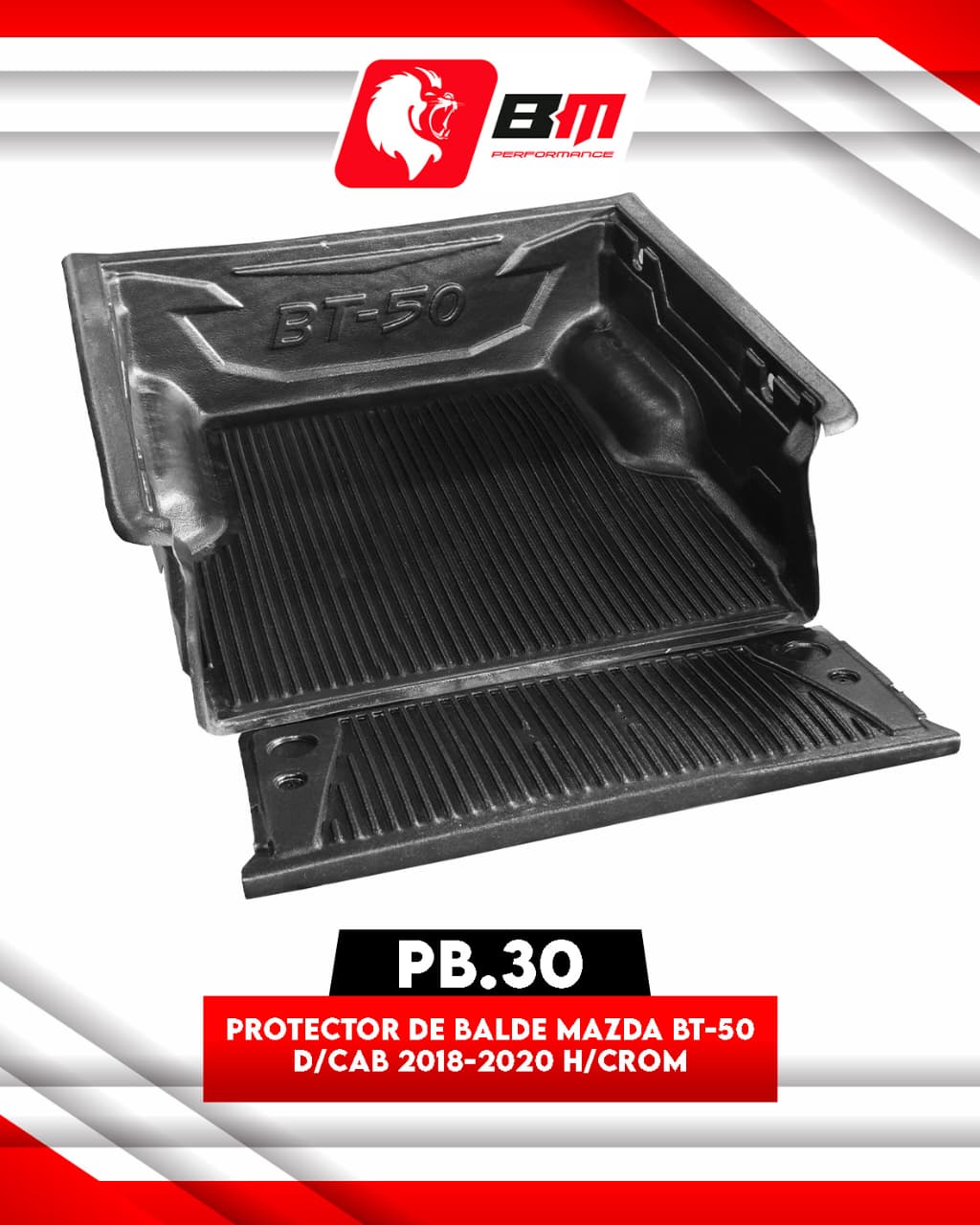 PROTECTOR DE BALDE MAXDA BT-50 D/CABINA 2018 - 2020 H/CROMADO