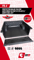 PROTECTOR BALDE FALCON CHEV. DMAX D/CABINA 2014 - 2018 4X2 C/ CORTE RIEL EXT