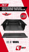 PROTECTOR BALDE FALCON CHEV. DMAX D/CABINA 2016 - 2019 4X4 RIEL INTERNO