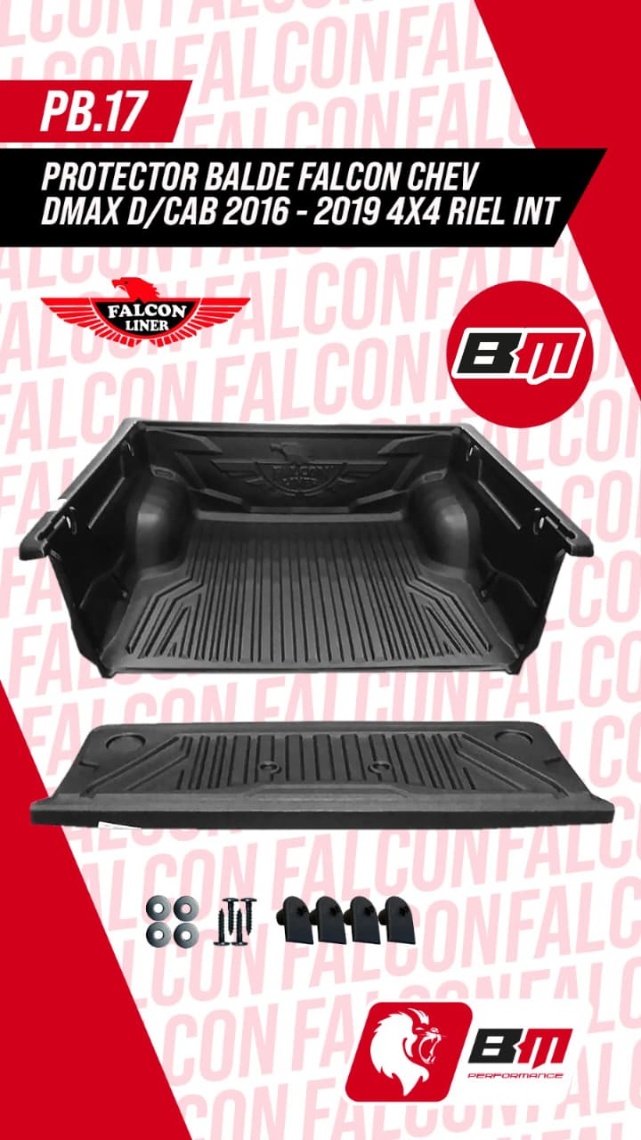 PROTECTOR BALDE FALCON CHEV. DMAX D/CABINA 2016 - 2019 4X4 RIEL INTERNO