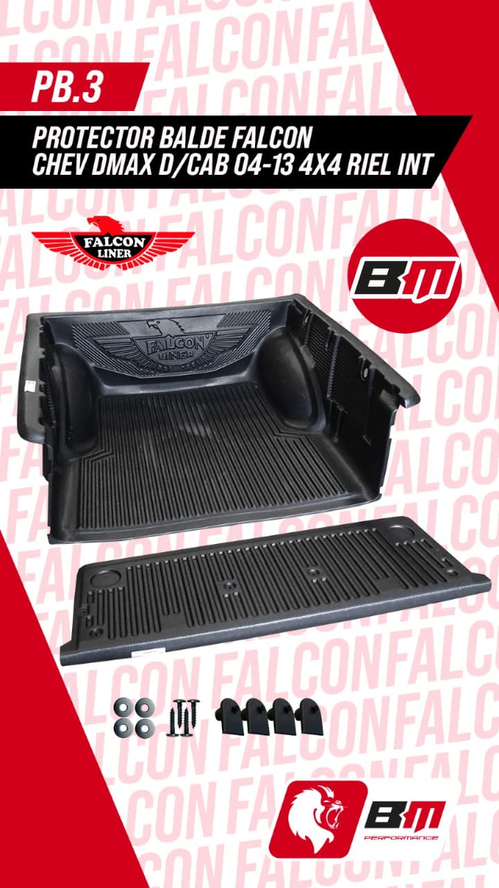 PROTECTOR BALDE FALCON CHEV. DMAX D/CABINA 2004 - 2013 4X4 RIEL INTERNO